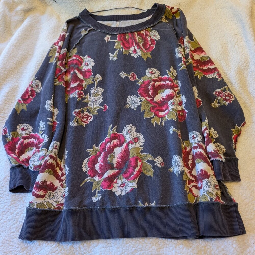 Free People Floral Sweatshirt - Picture 2 of 5